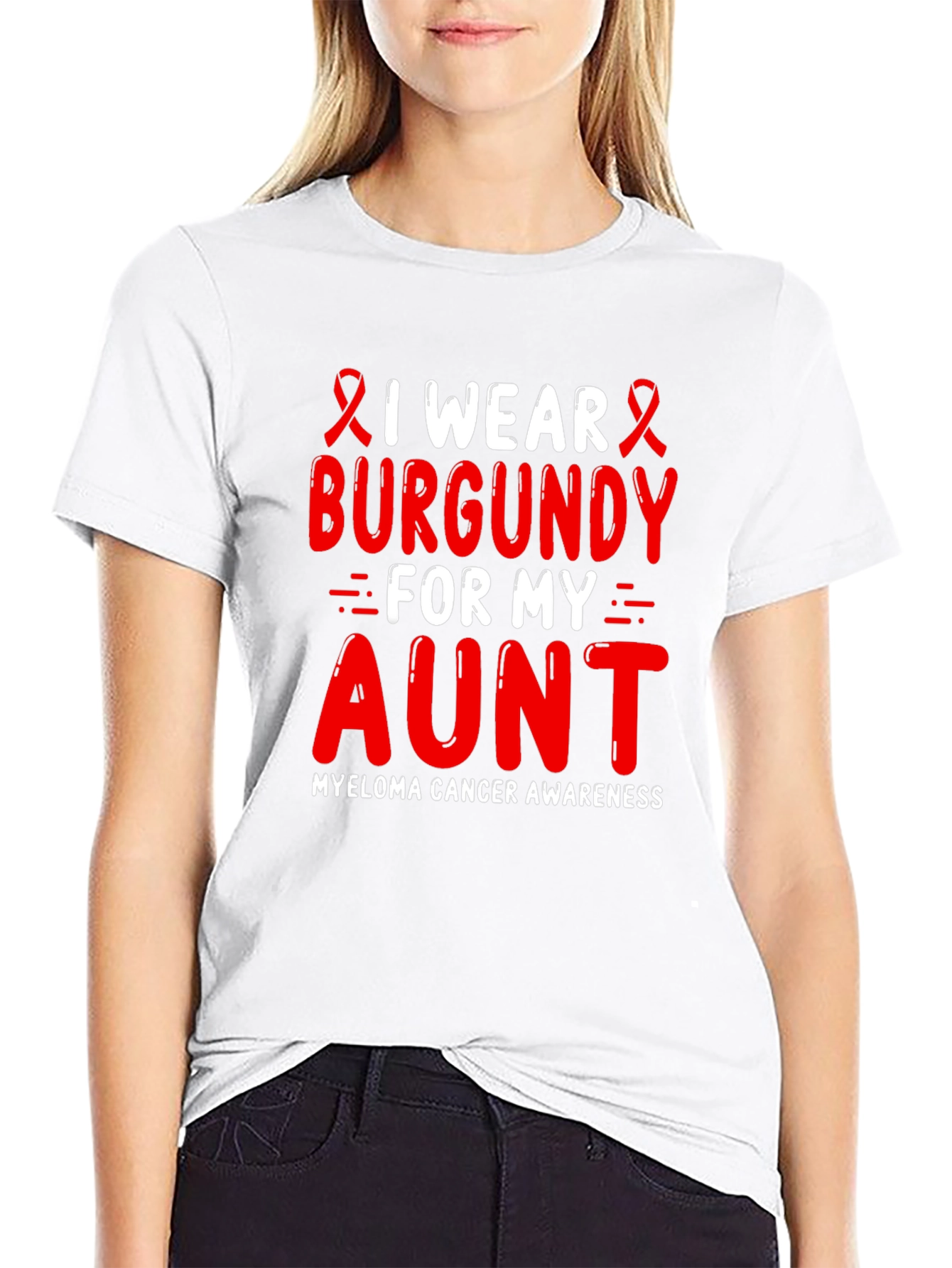 Burgundy Myeloma Awareness T-Shirt