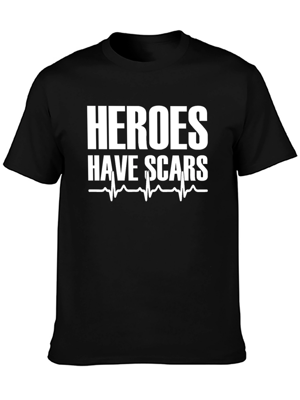 Heroes Have Scars Graphic Tee - Black