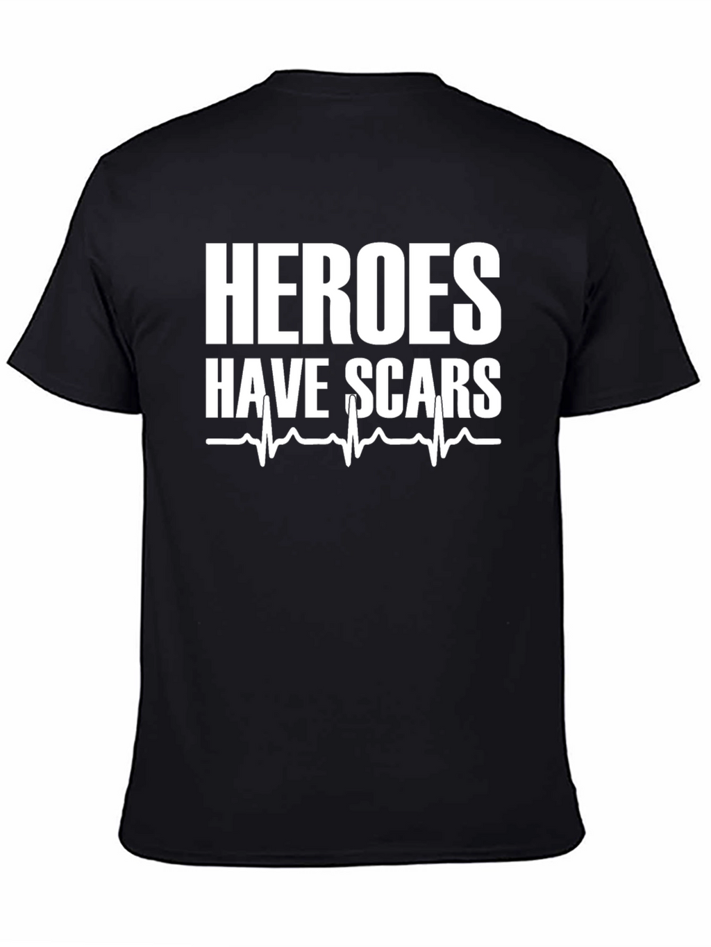 Heroes Have Scars Graphic Tee - Black
