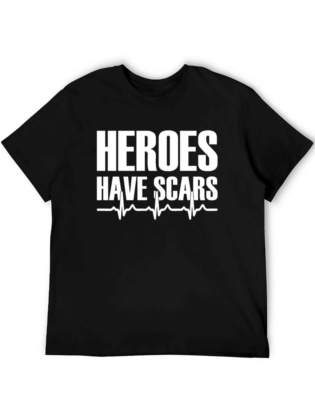 Heroes Have Scars Graphic Tee - Black