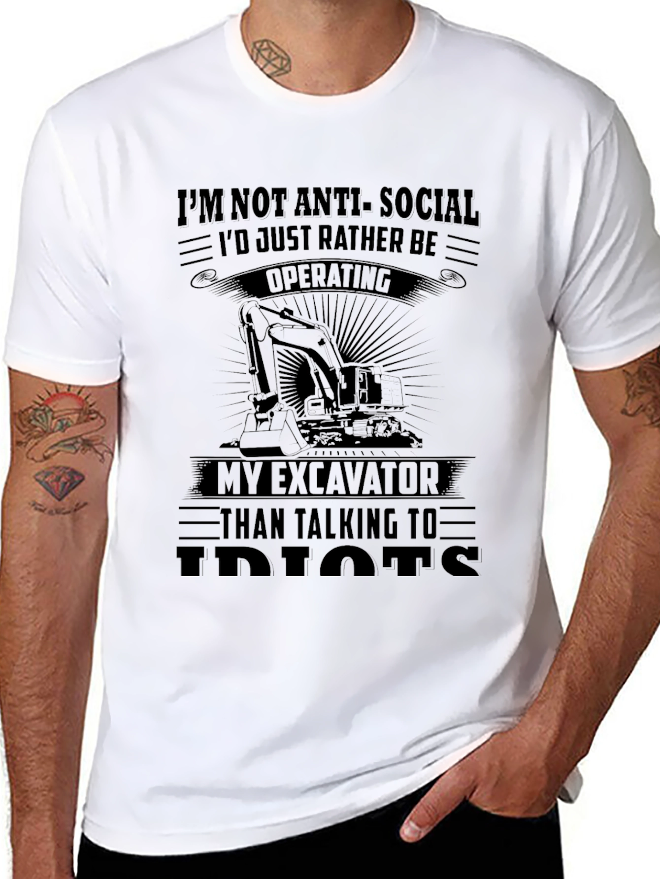 Anti-Social Excavator Operator Graphic Tee