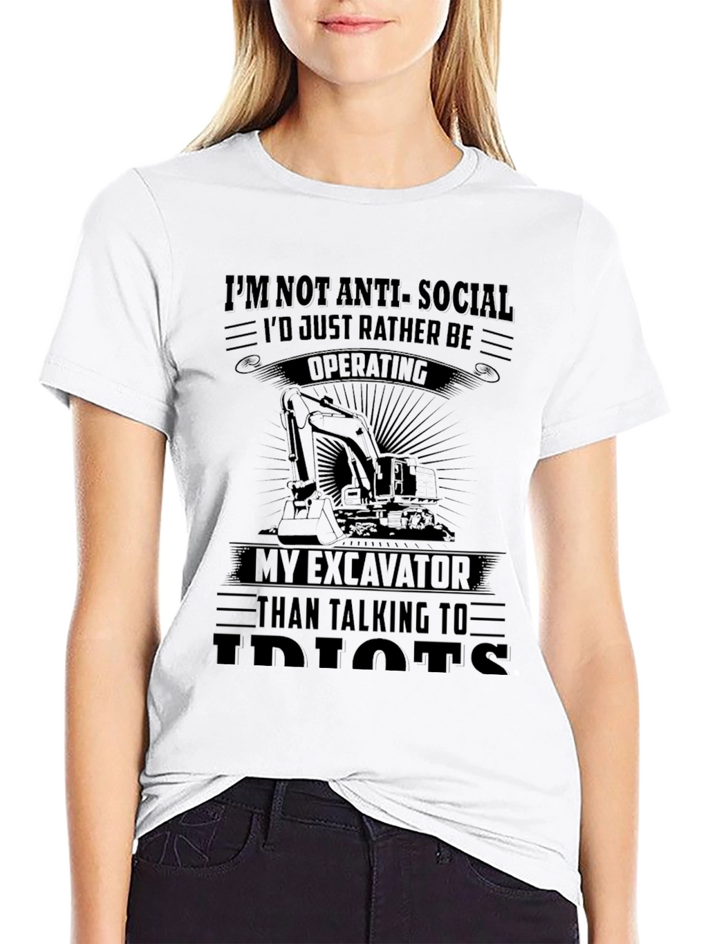 Anti-Social Excavator Operator Graphic Tee