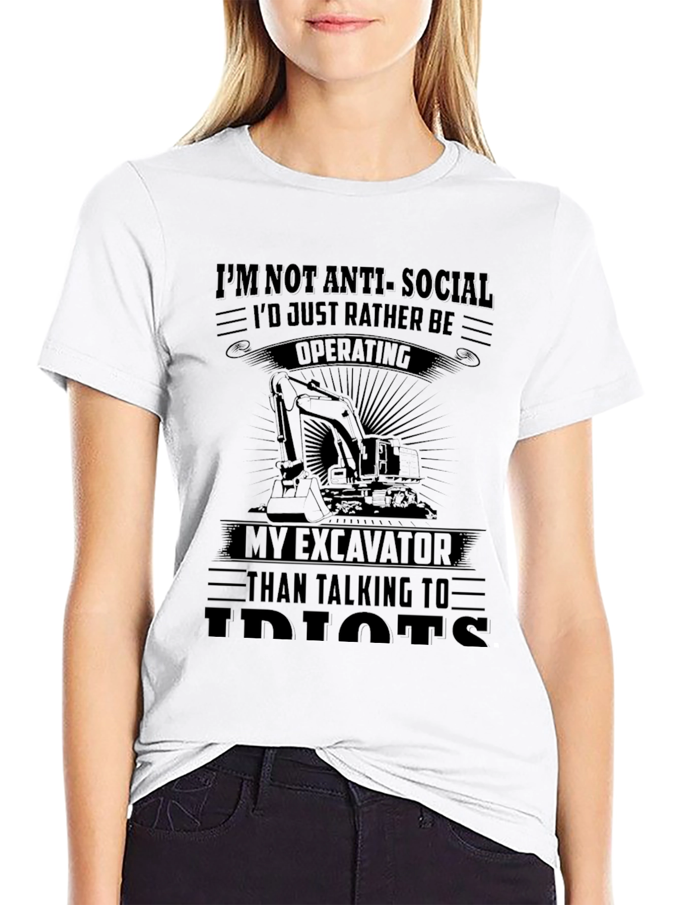 Anti-Social Excavator Operator Graphic Tee
