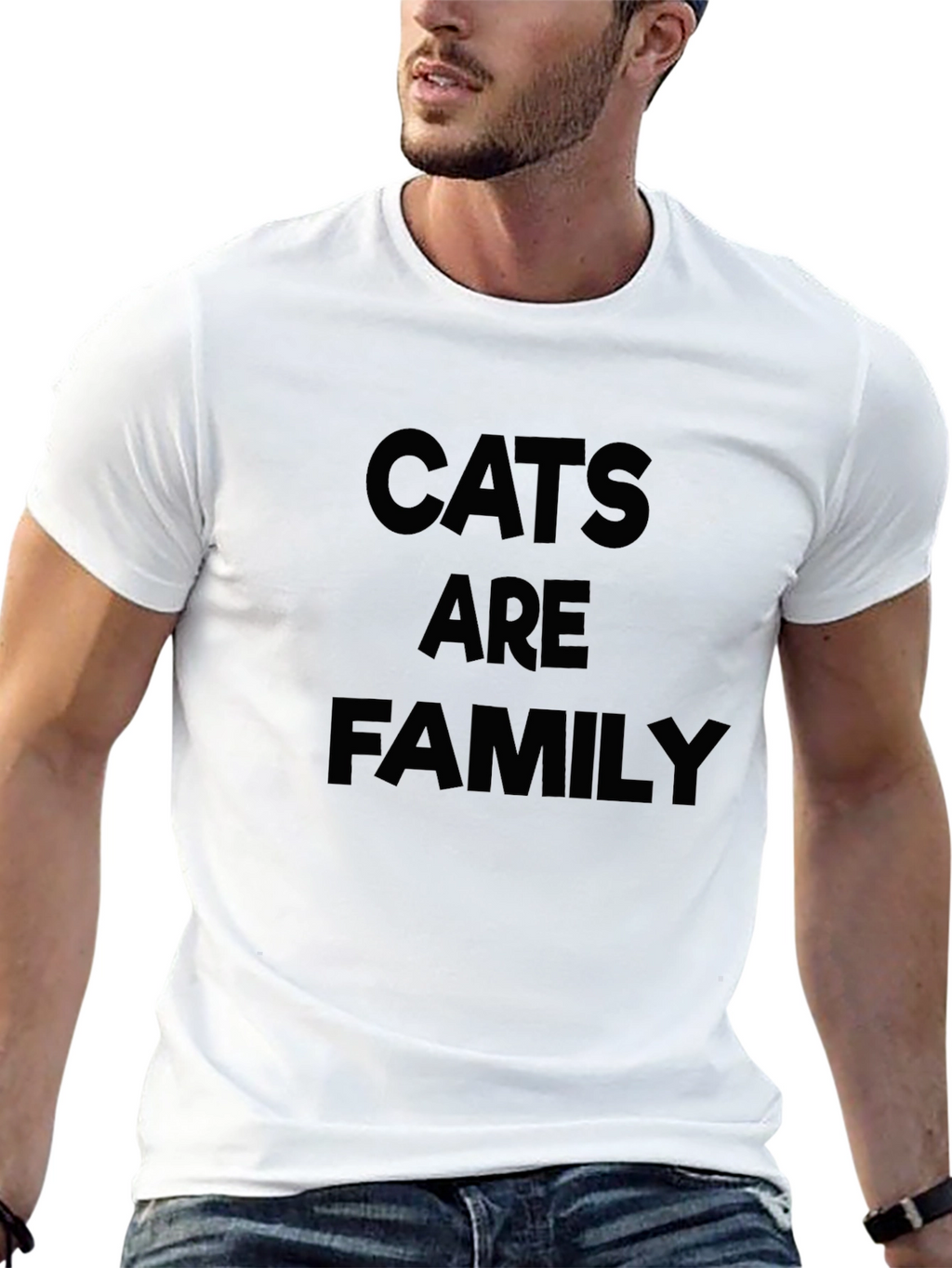 Cats are Family Black Graphic Tee