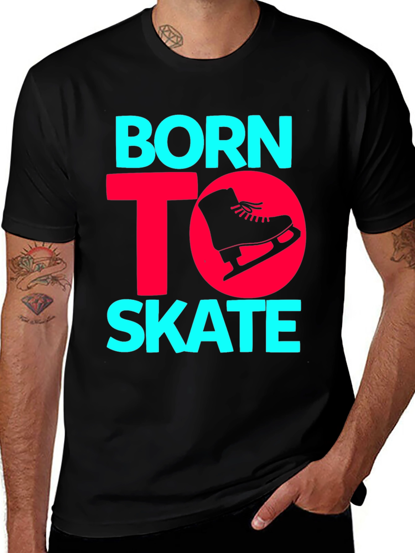 Born to Skate Graphic Tee - Ice Skating Shirt