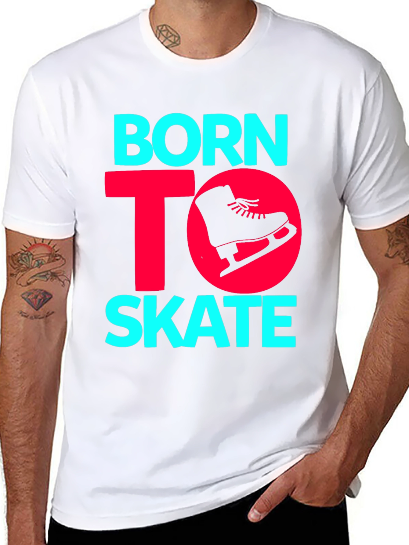 Born to Skate Graphic Tee - Ice Skating Shirt