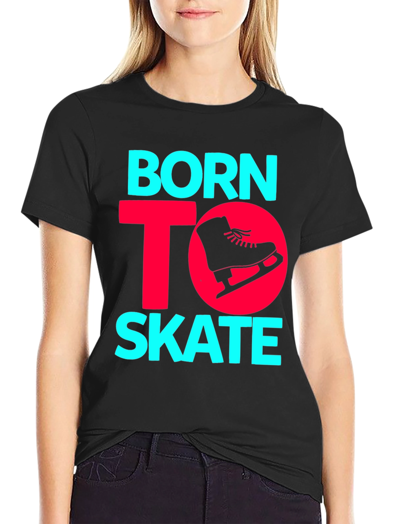 Born to Skate Graphic Tee - Ice Skating Shirt