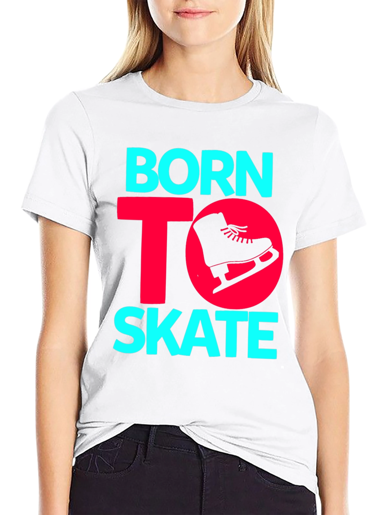 Born to Skate Graphic Tee - Ice Skating Shirt