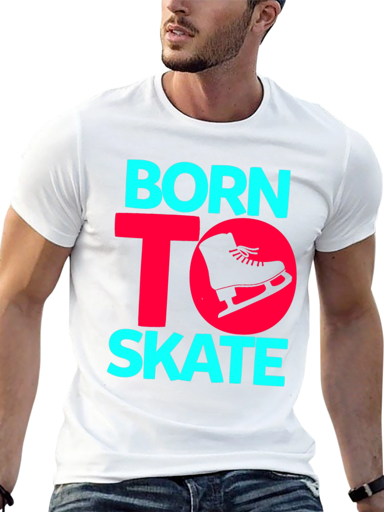 Born to Skate Graphic Tee - Ice Skating Shirt