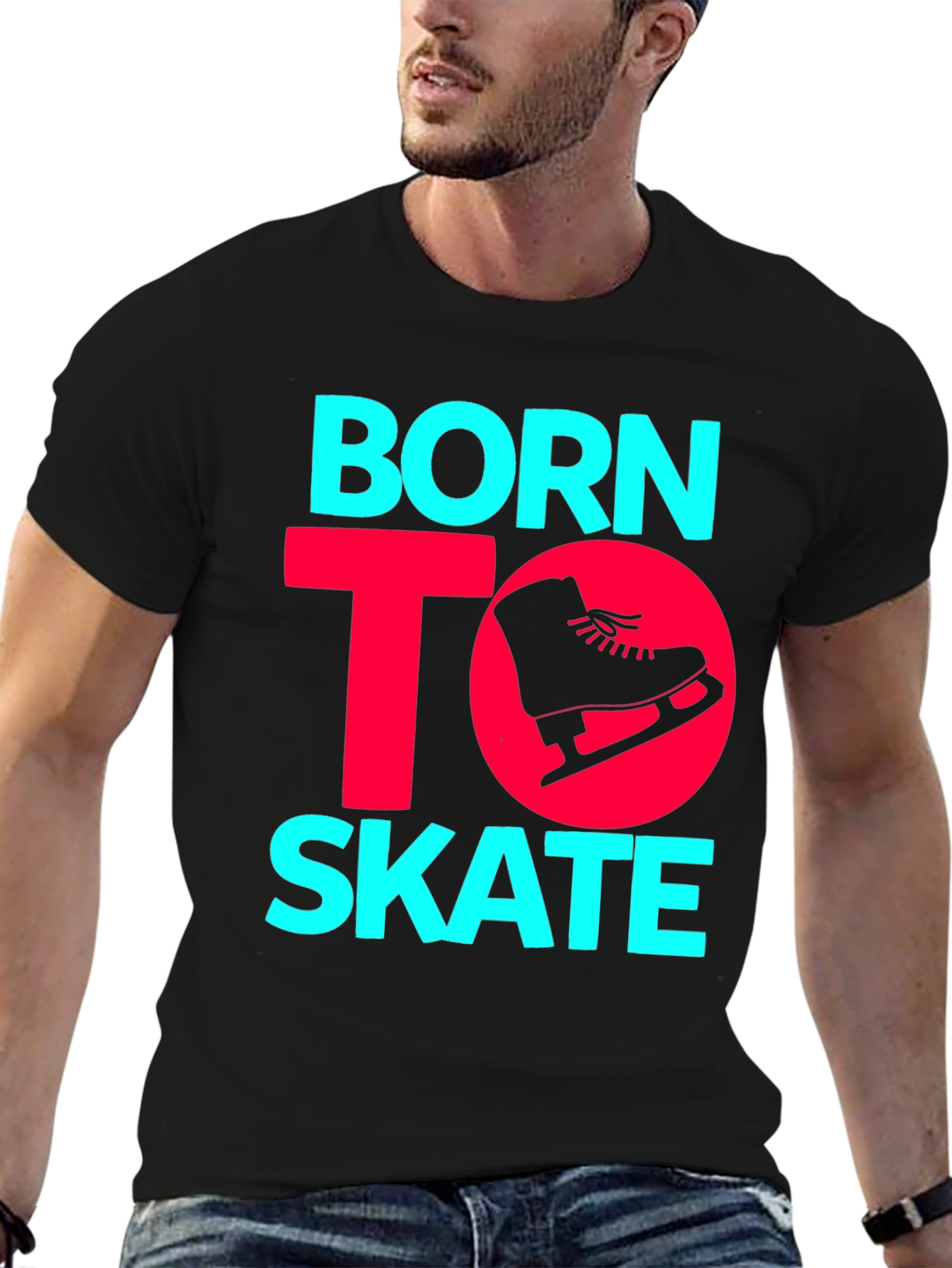 Born to Skate Graphic Tee - Ice Skating Shirt