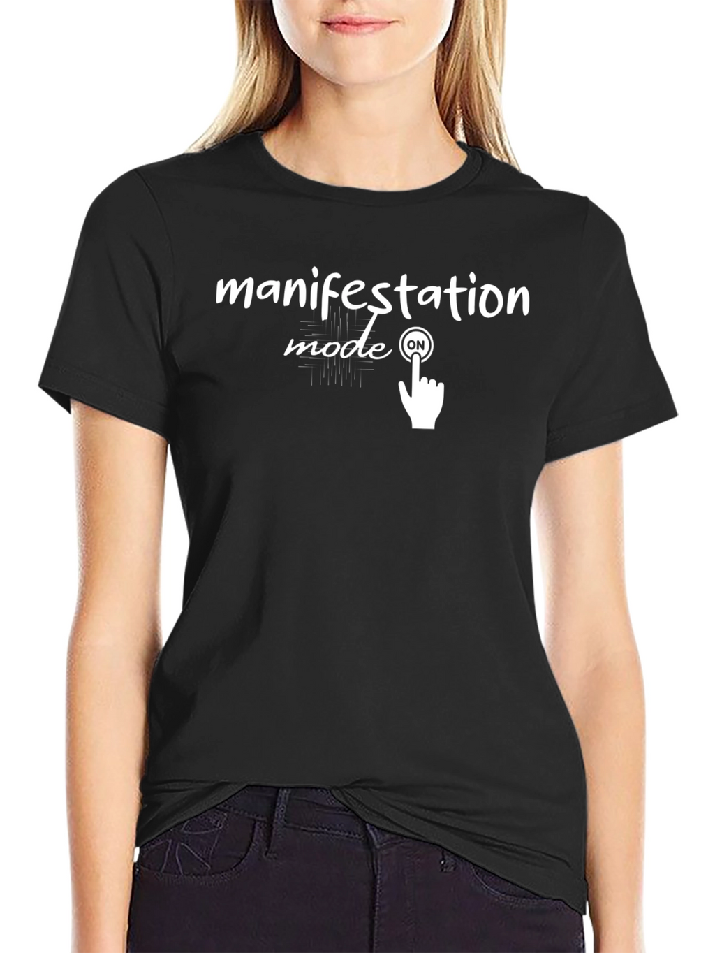Manifestation Mode On Graphic Tee - Black