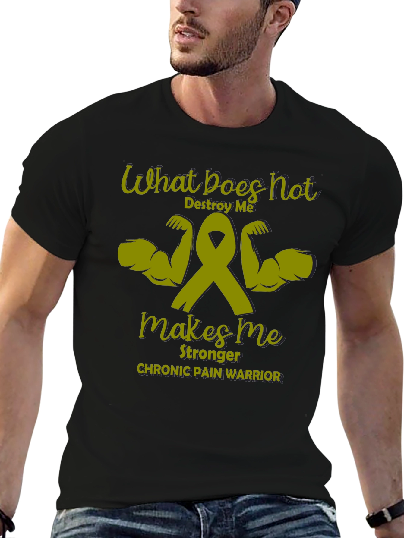 Chronic Pain Warrior T-Shirt - What Doesnt Destroy Me