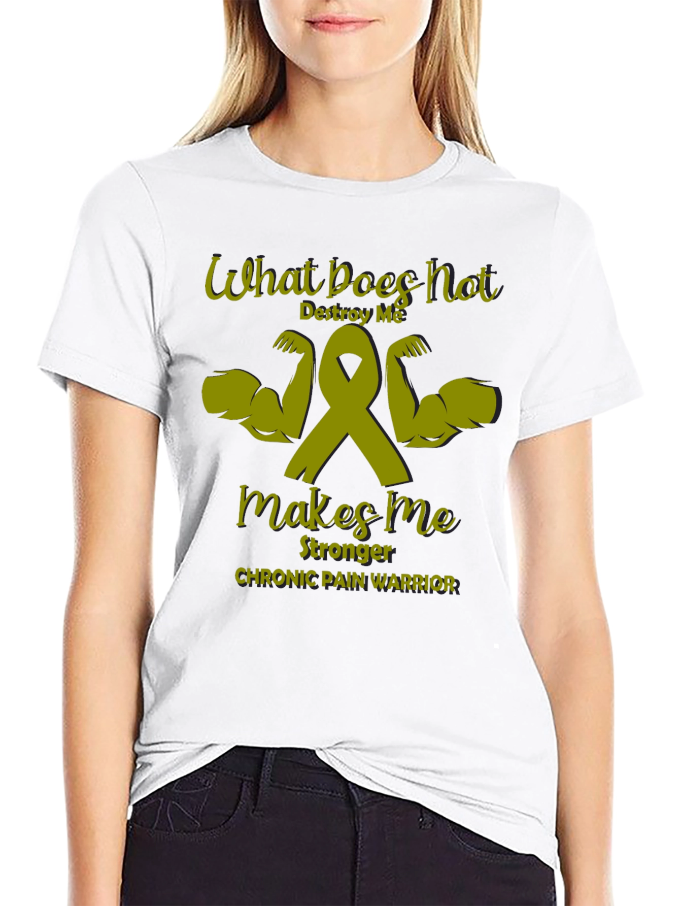 Chronic Pain Warrior T-Shirt - What Doesnt Destroy Me