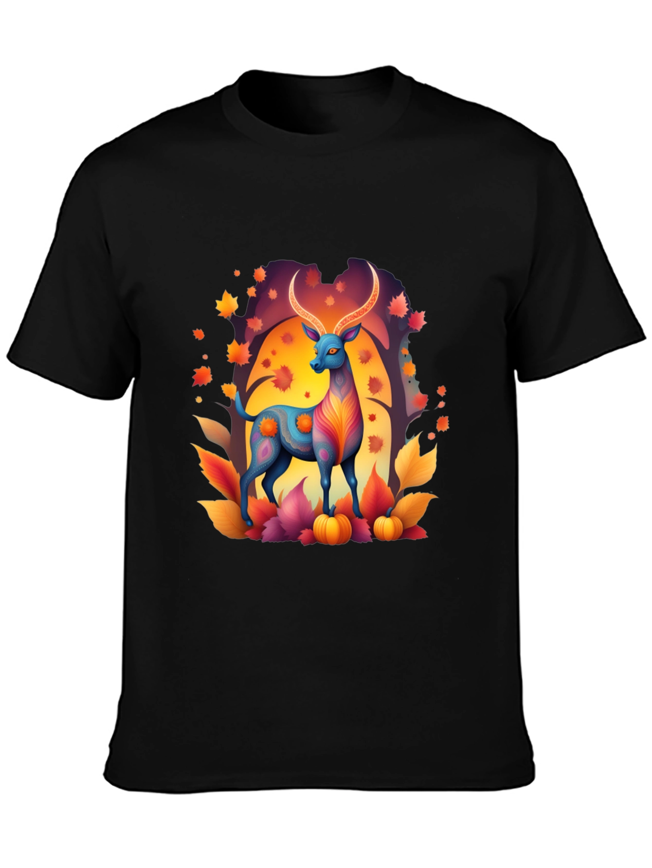 Autumn Deer Graphic Tee - Stylish Fall Apparel