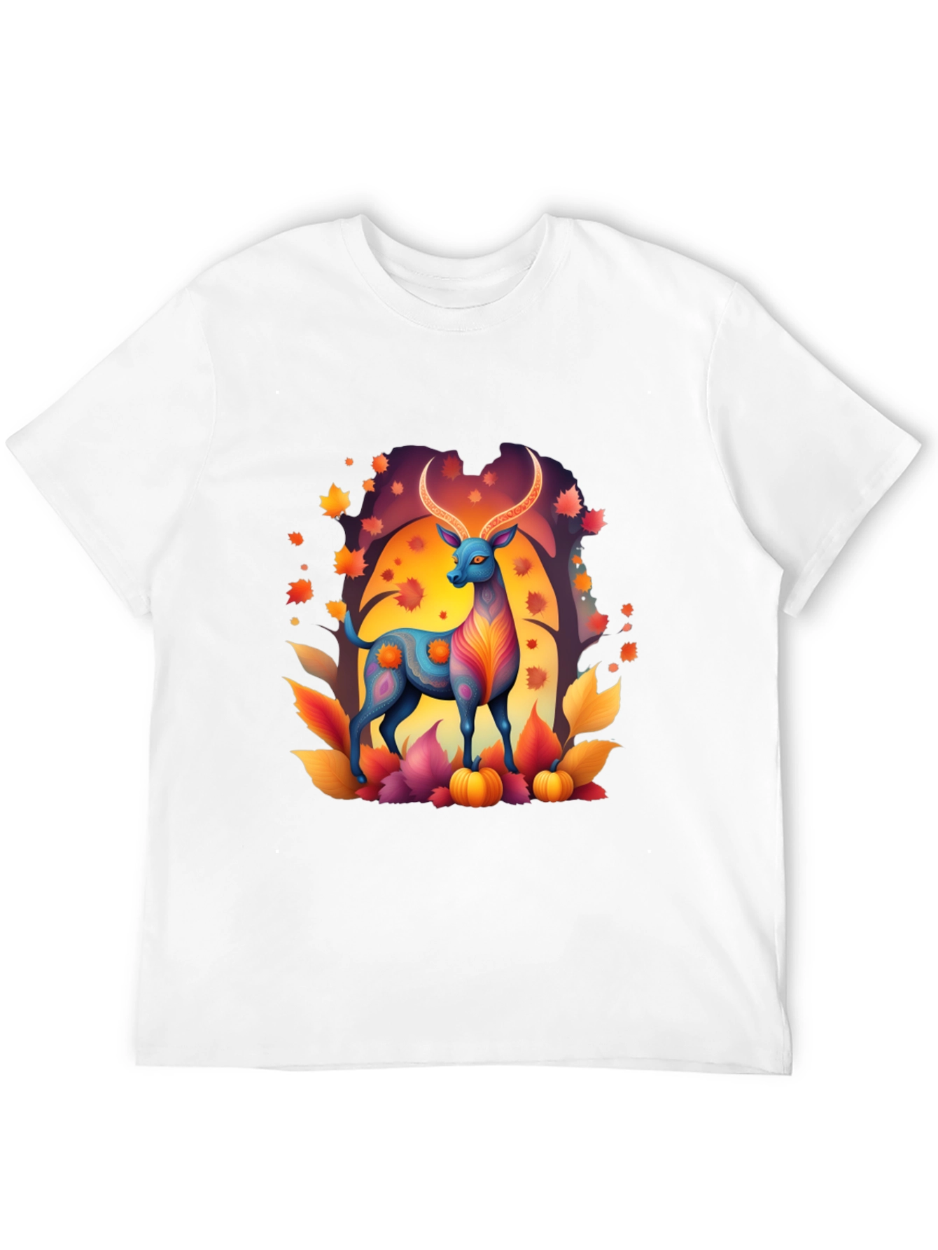 Autumn Deer Graphic Tee - Stylish Fall Apparel