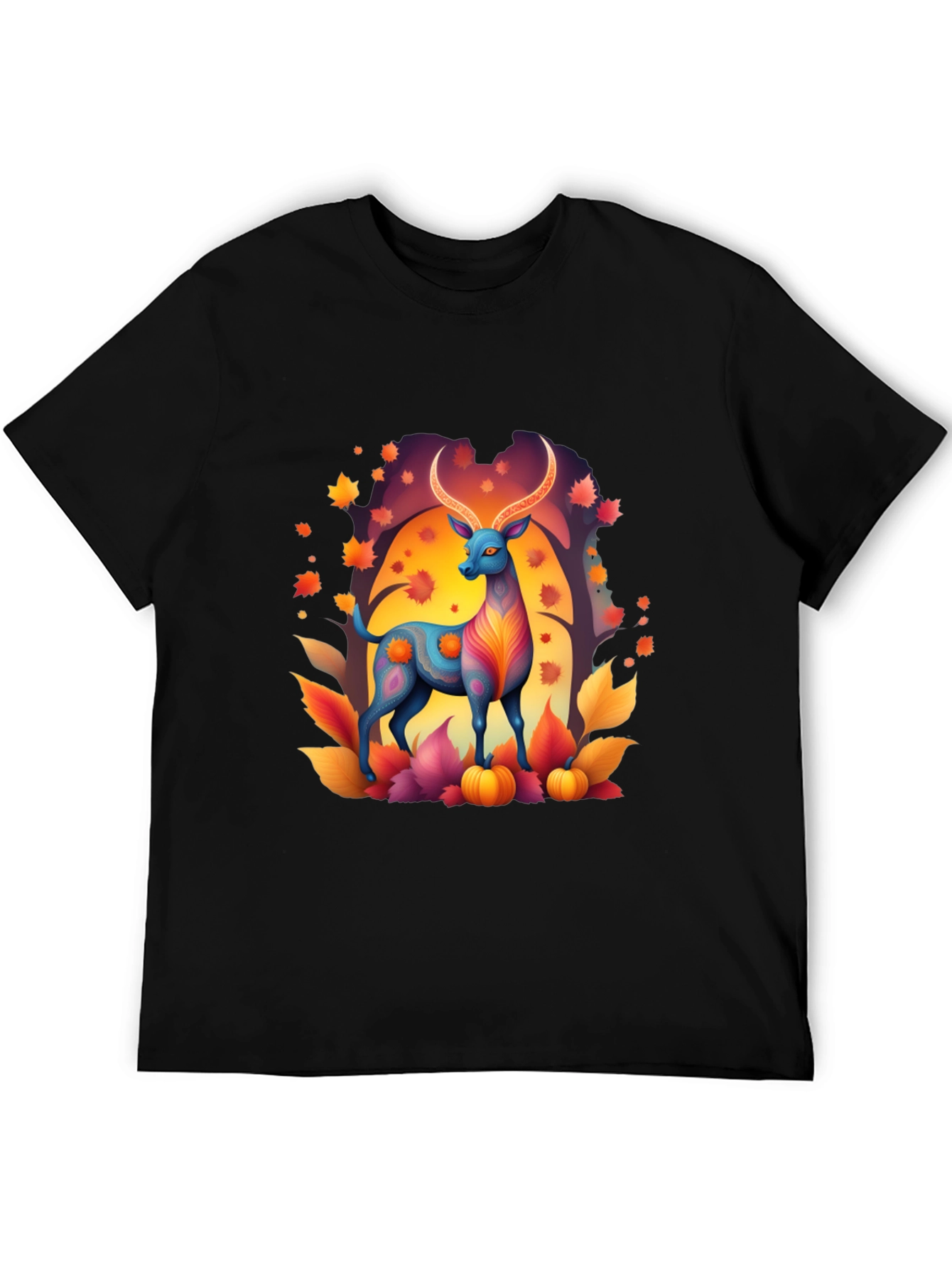 Autumn Deer Graphic Tee - Stylish Fall Apparel