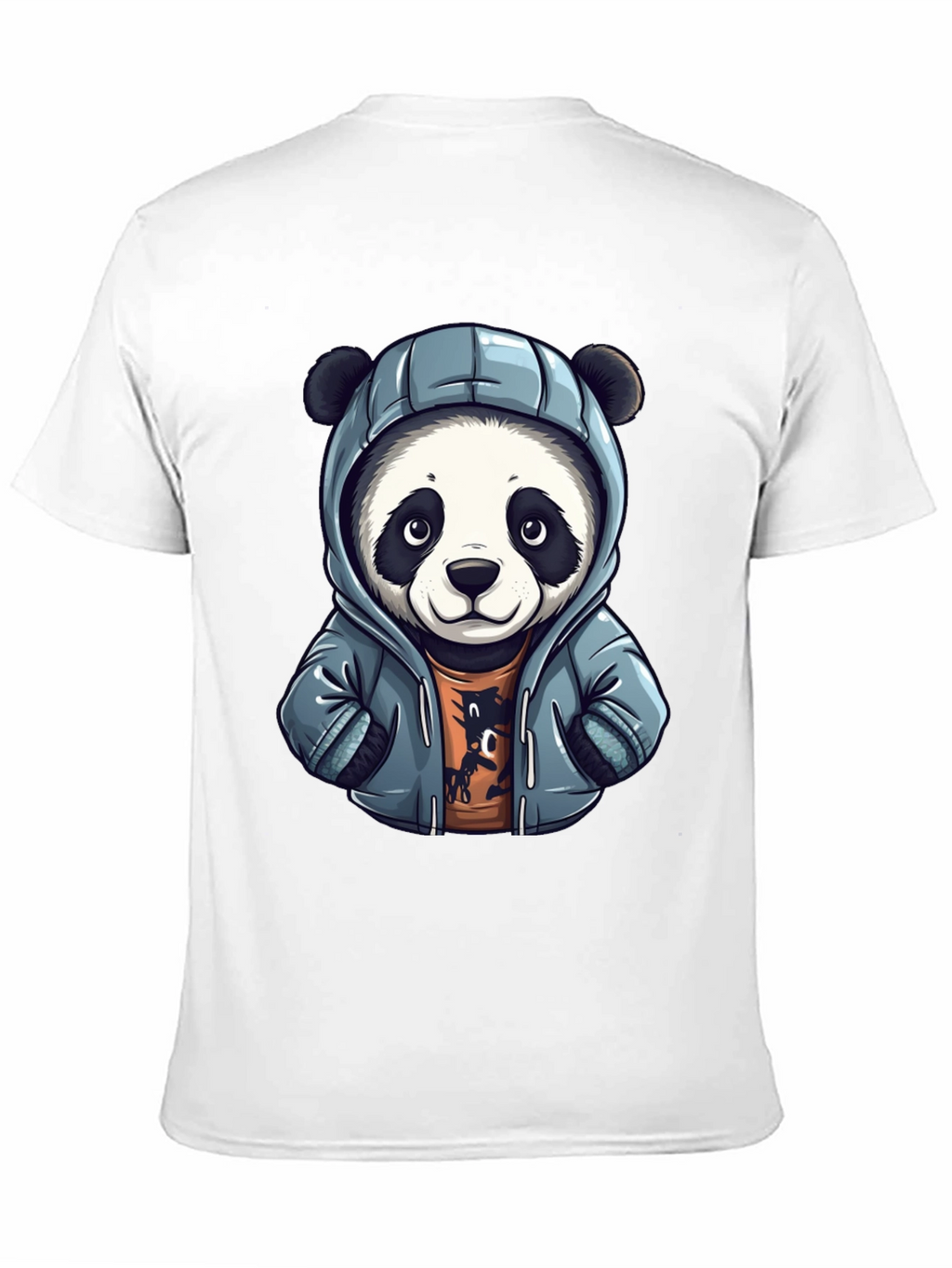 Cool Panda in Hoodie Graphic T-Shirt