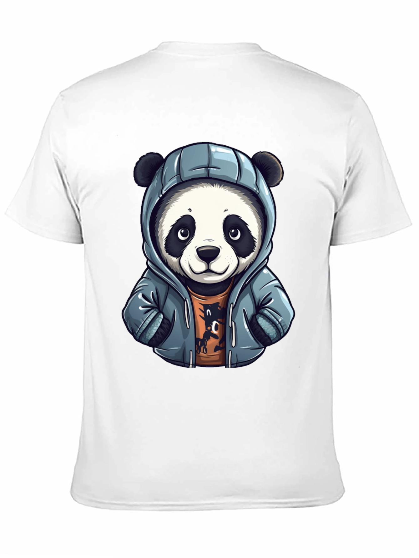 Cool Panda in Hoodie Graphic T-Shirt