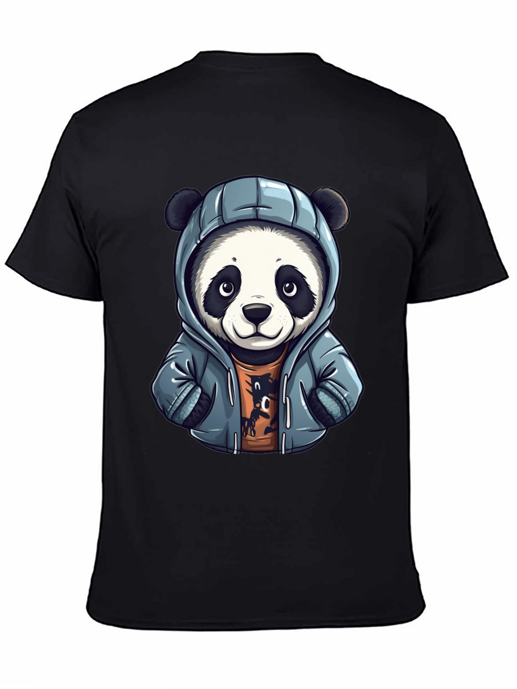 Cool Panda in Hoodie Graphic T-Shirt