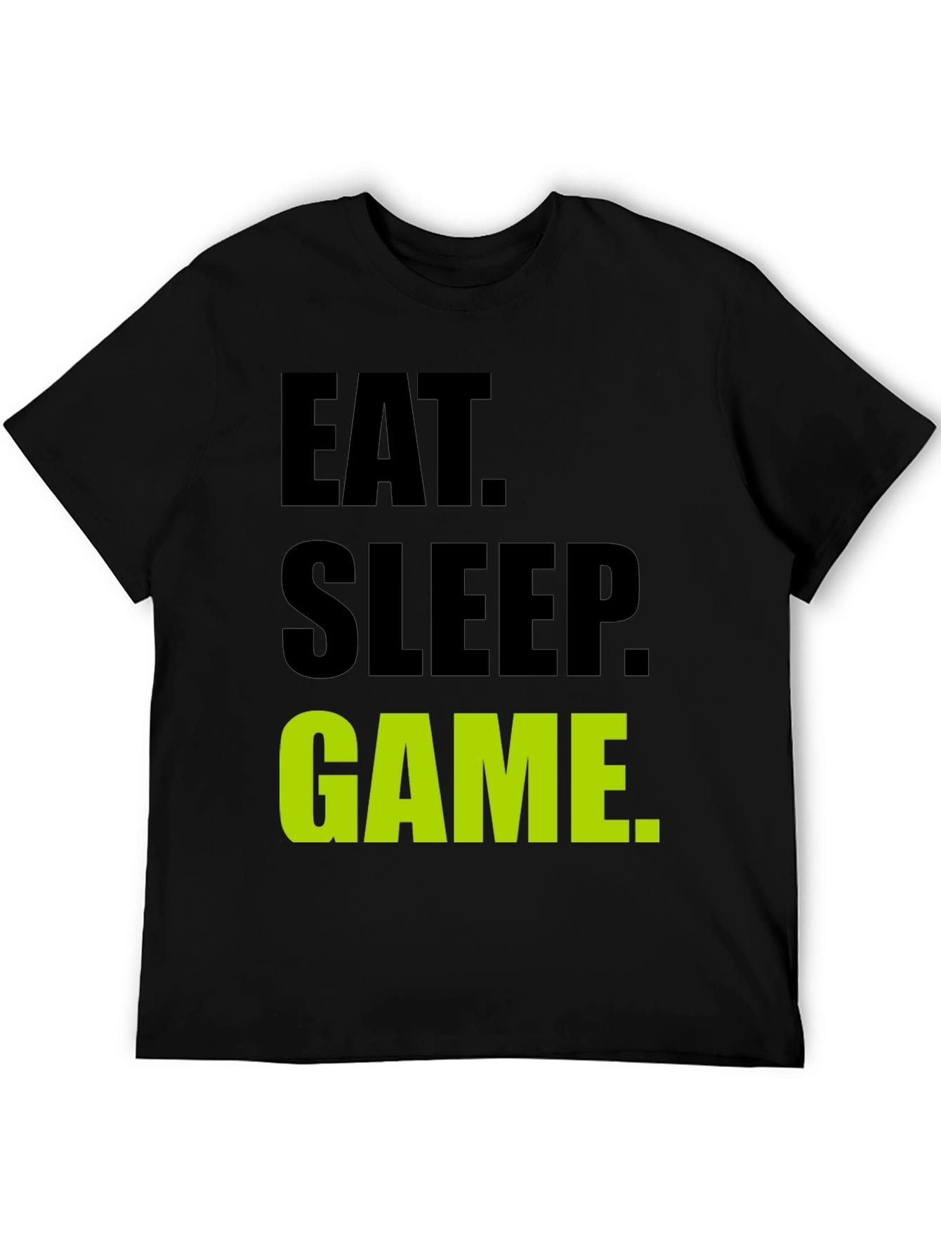 Eat Sleep Game Black T-Shirt Gamer Tee