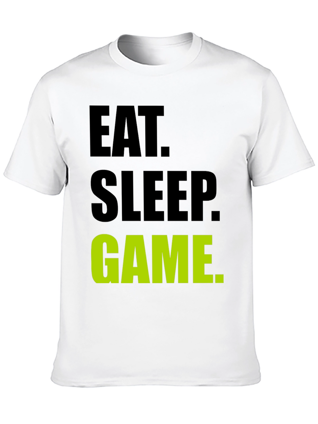 Eat Sleep Game Black T-Shirt Gamer Tee