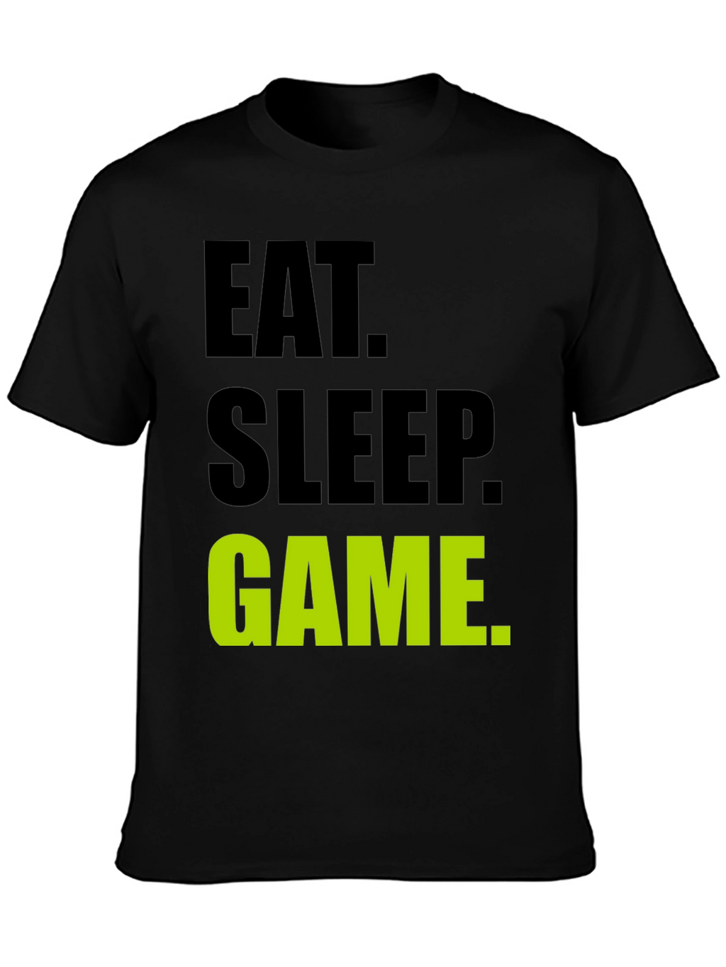 Eat Sleep Game Black T-Shirt Gamer Tee