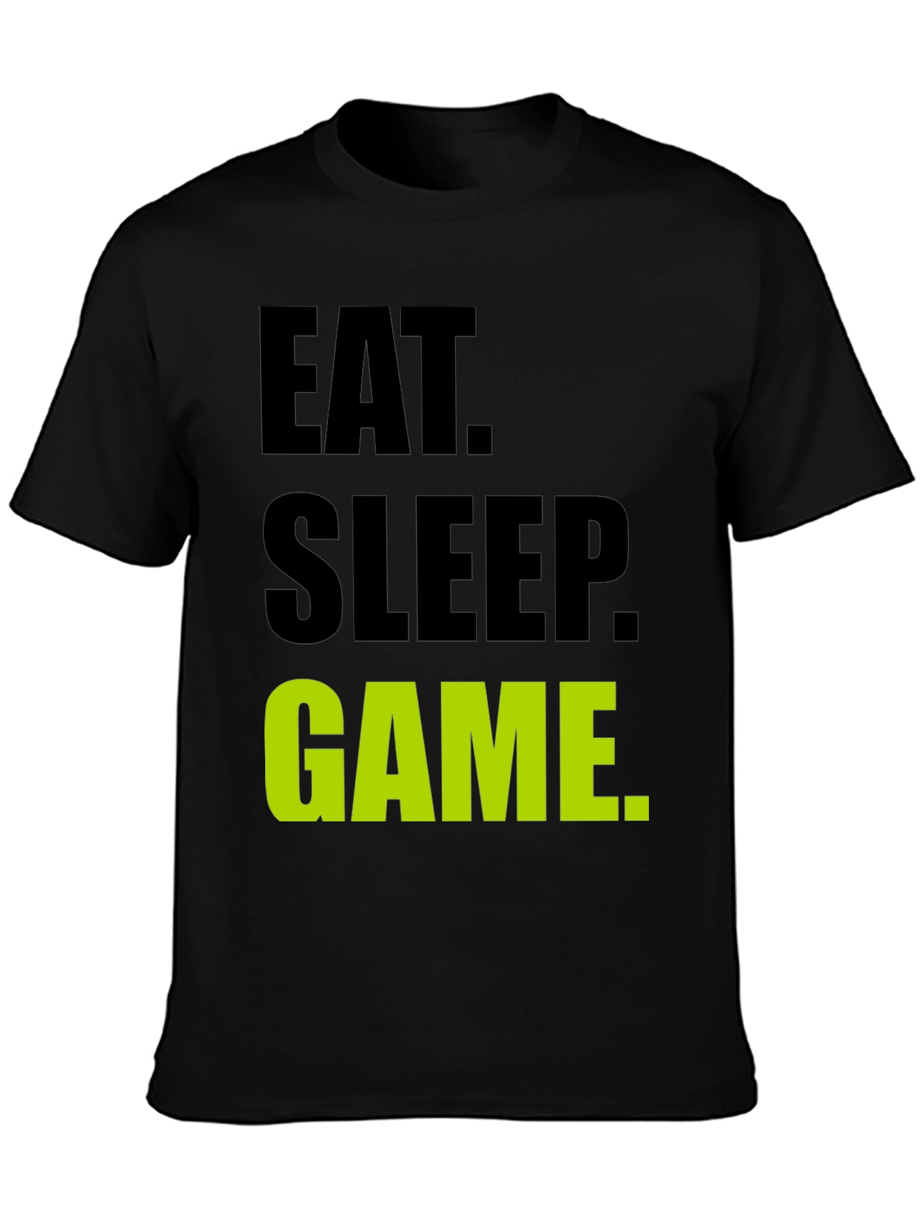 Eat Sleep Game Black T-Shirt Gamer Tee