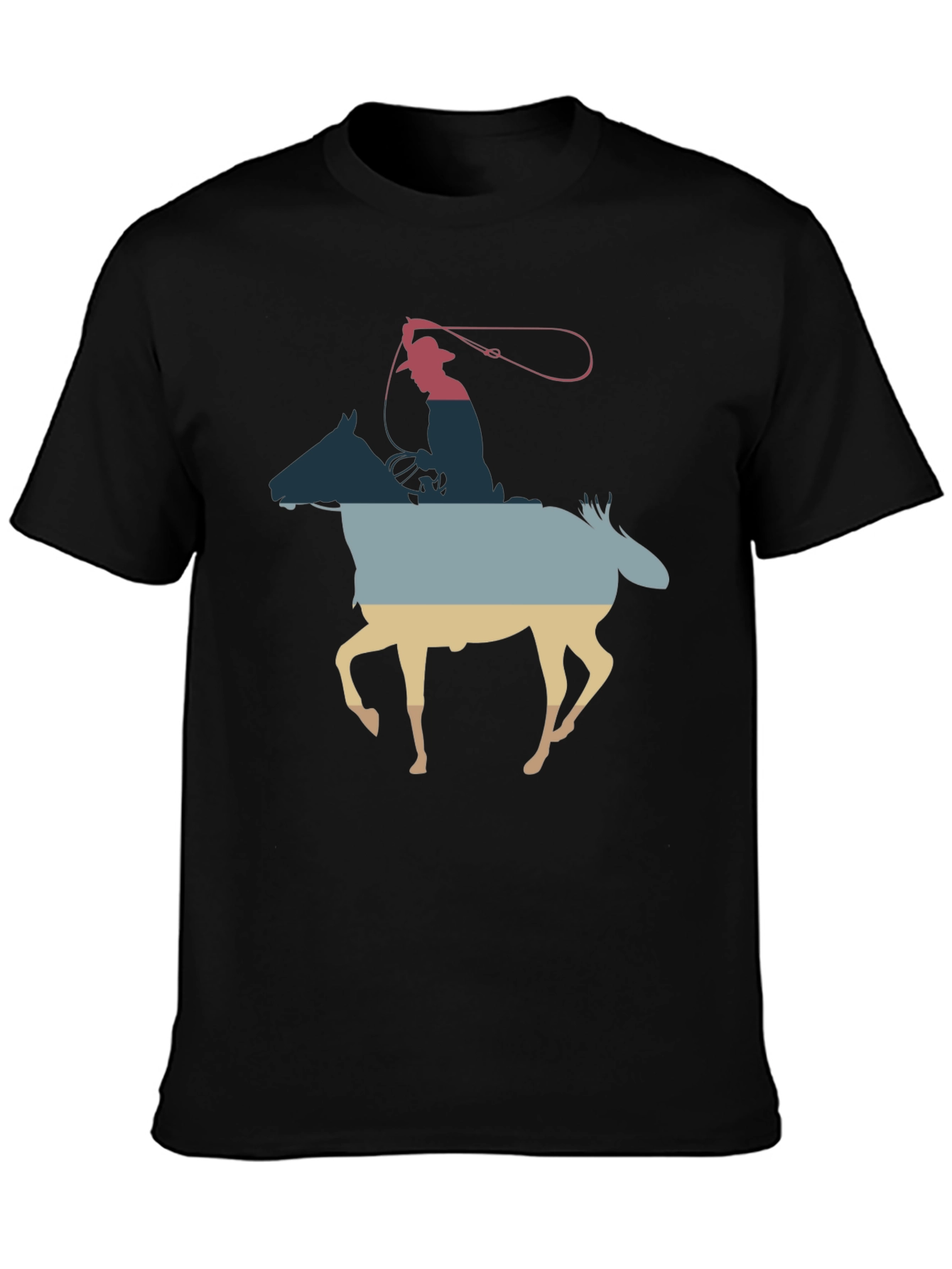 Cowboy Horse Silhouette Graphic Tee