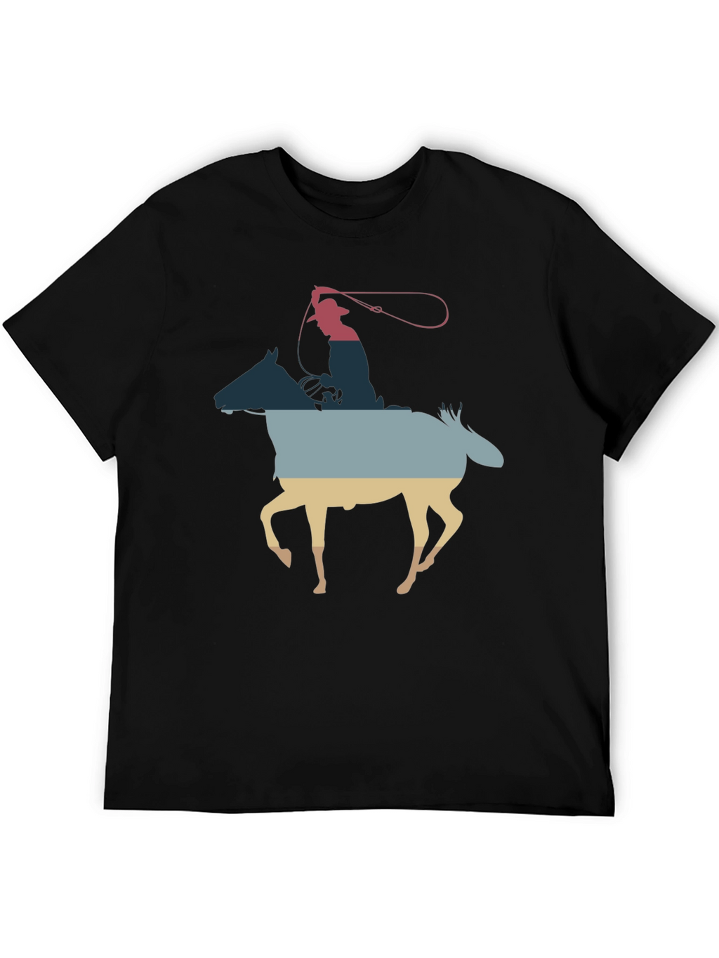 Cowboy Horse Silhouette Graphic Tee