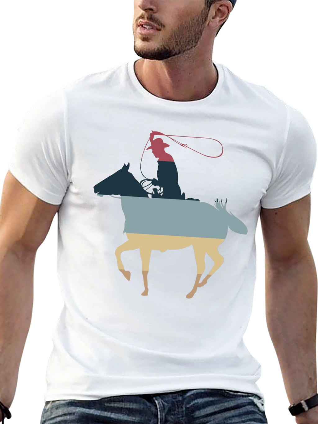 Cowboy Horse Silhouette Graphic Tee