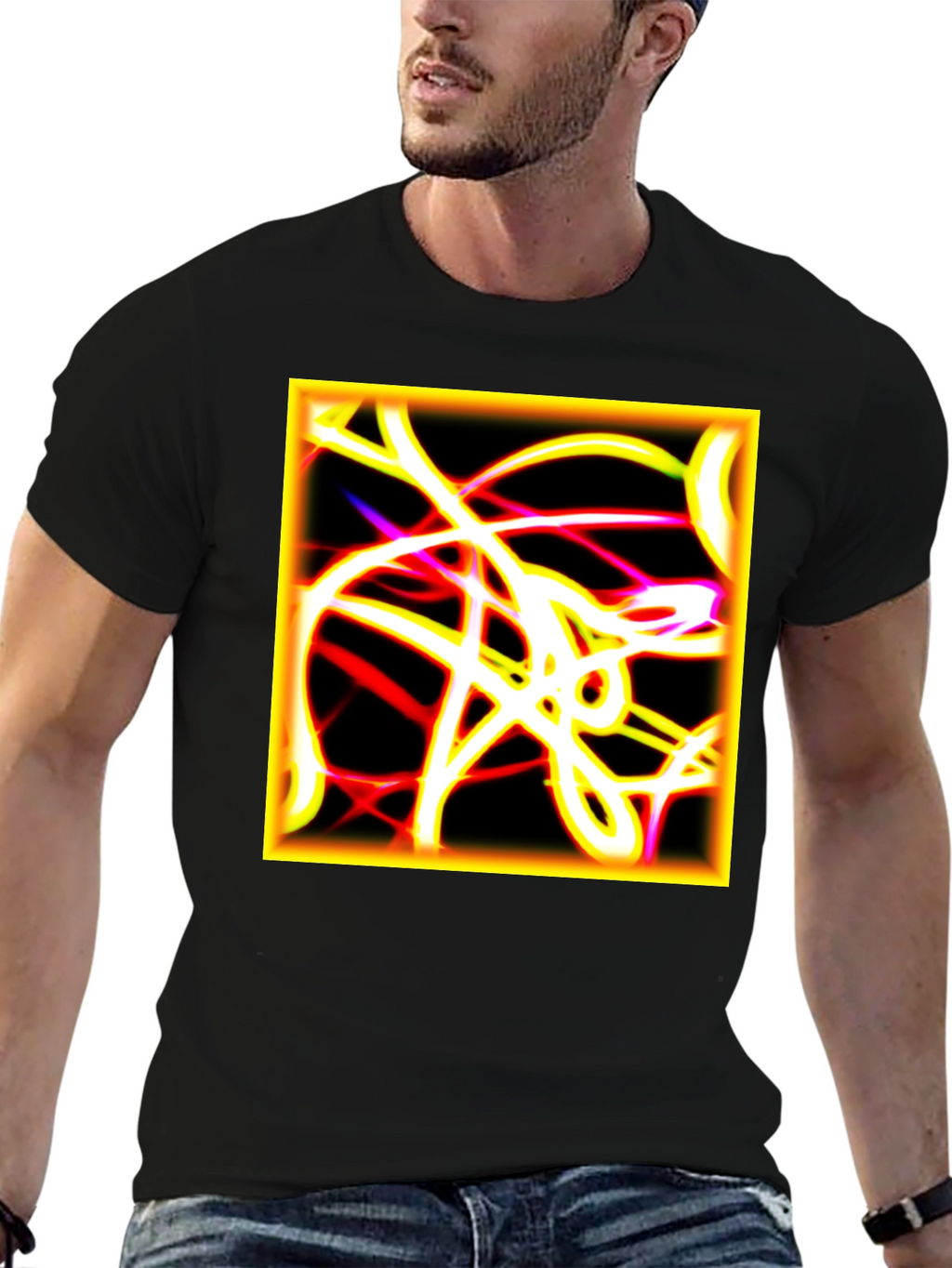 Abstract Neon Light T-Shirt