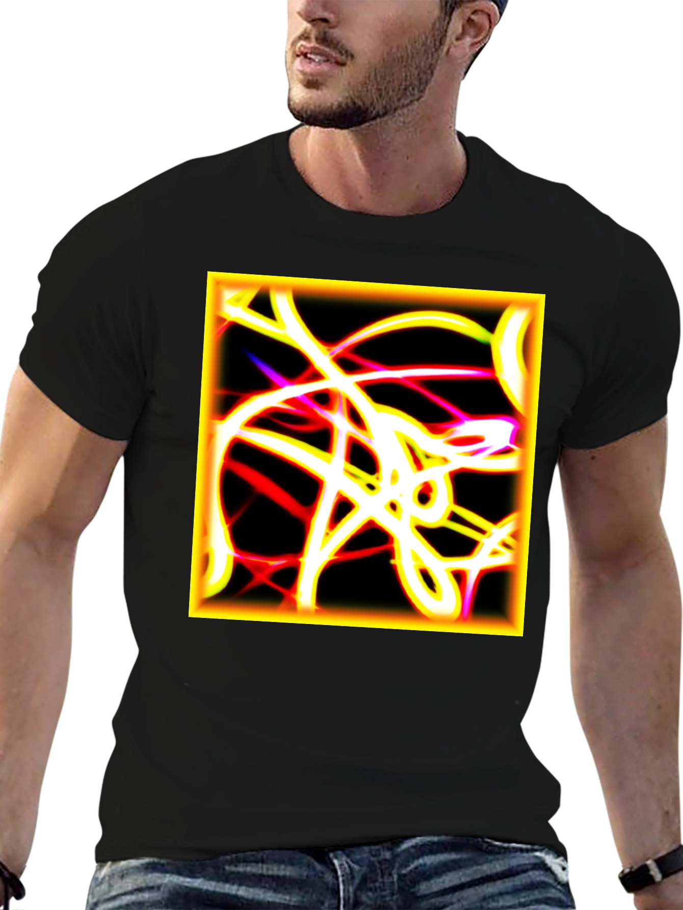 Abstract Neon Light T-Shirt