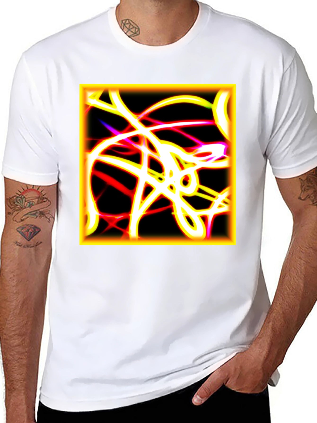 Abstract Neon Light T-Shirt