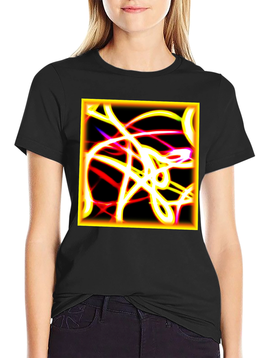 Abstract Neon Light T-Shirt