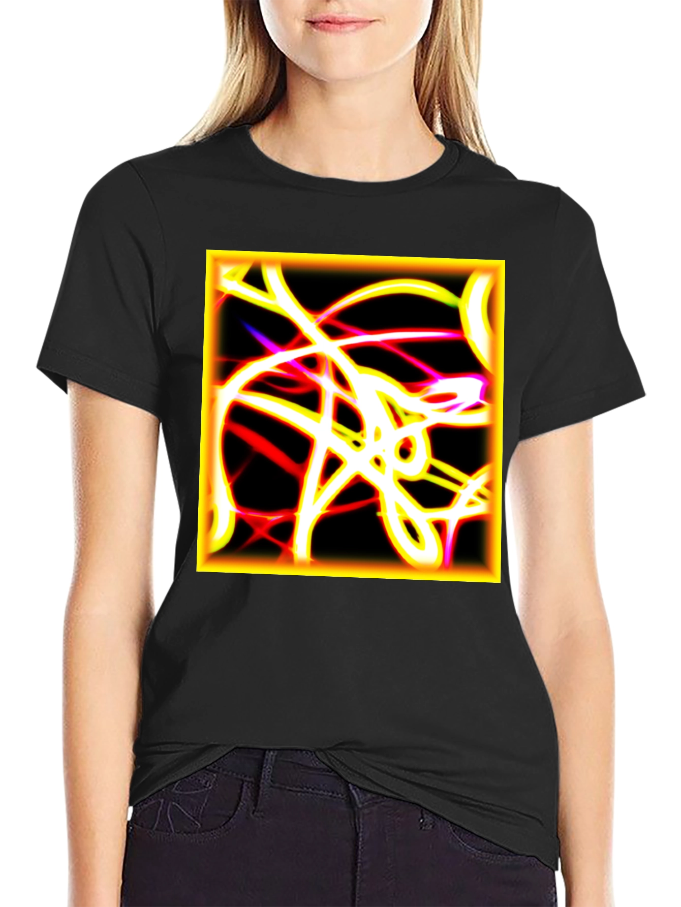 Abstract Neon Light T-Shirt
