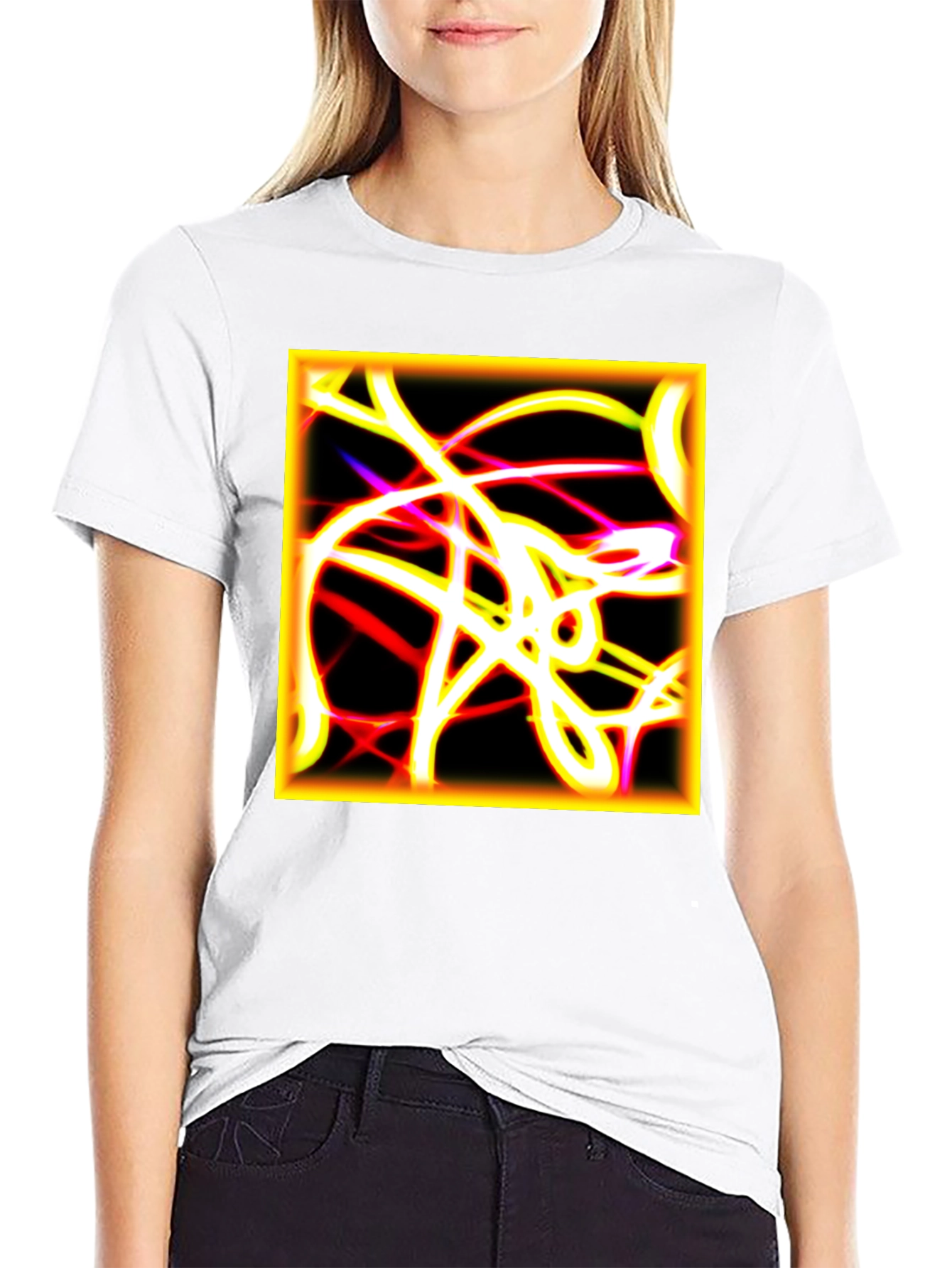 Abstract Neon Light T-Shirt