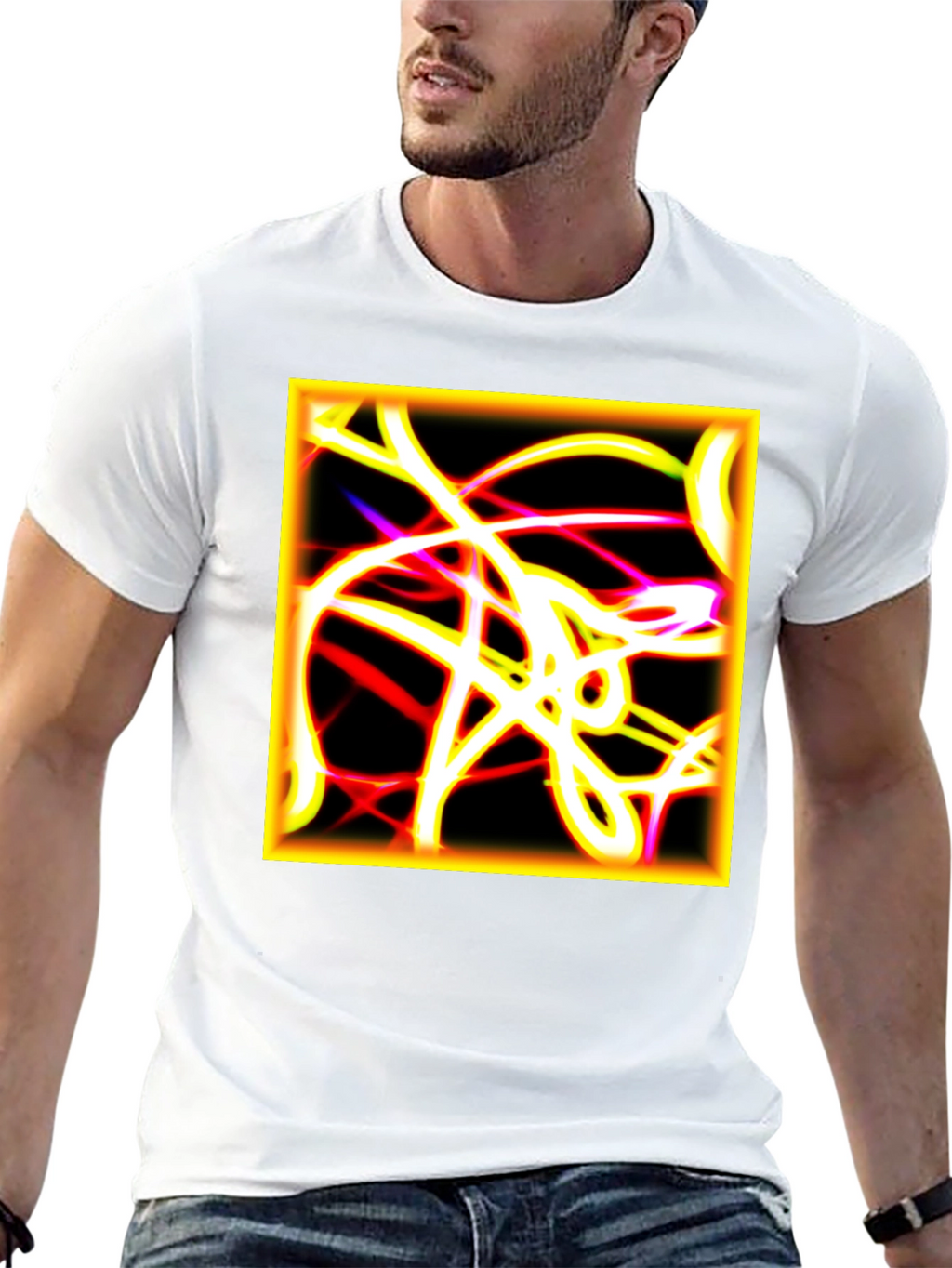Abstract Neon Light T-Shirt