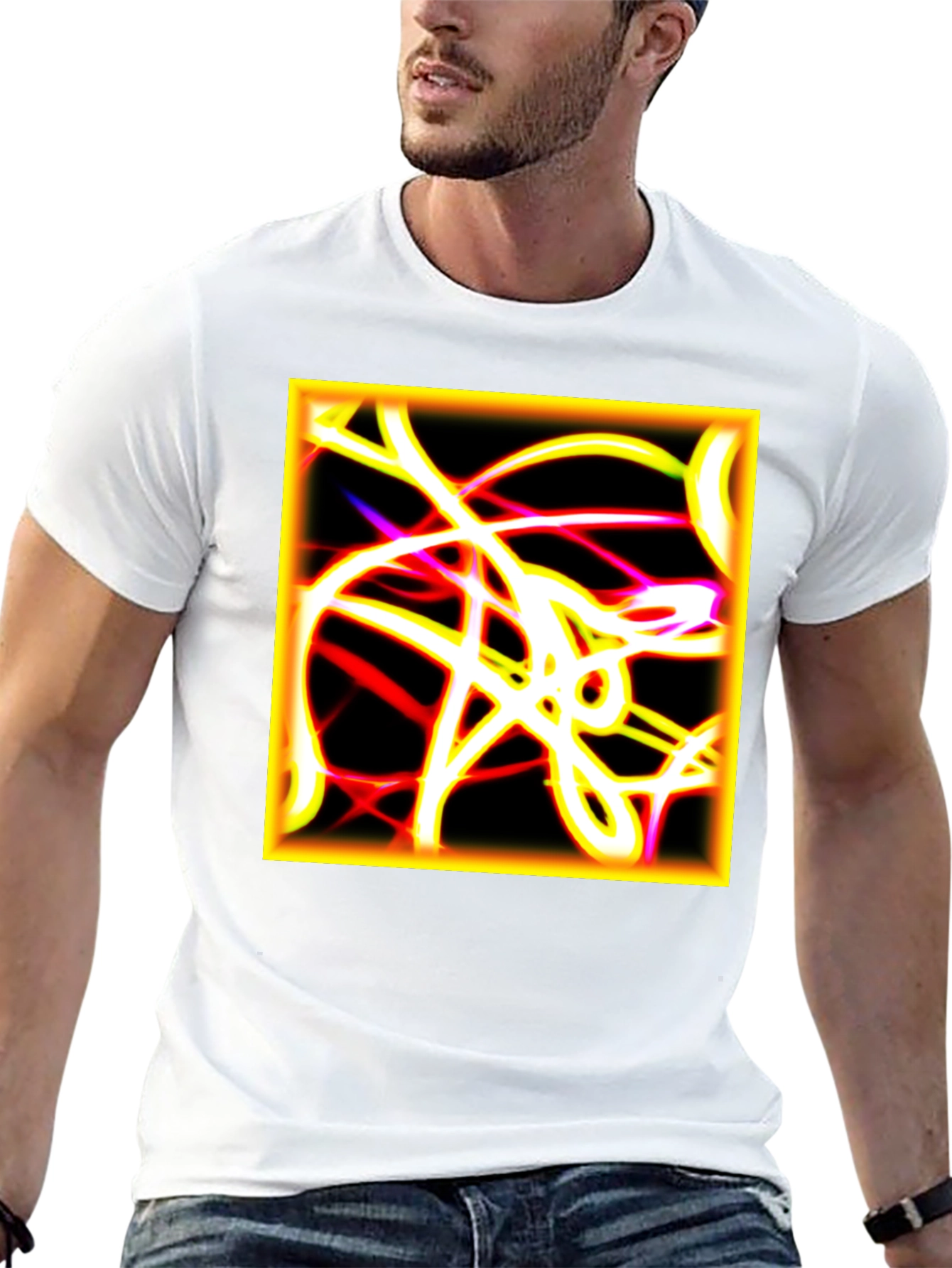 Abstract Neon Light T-Shirt