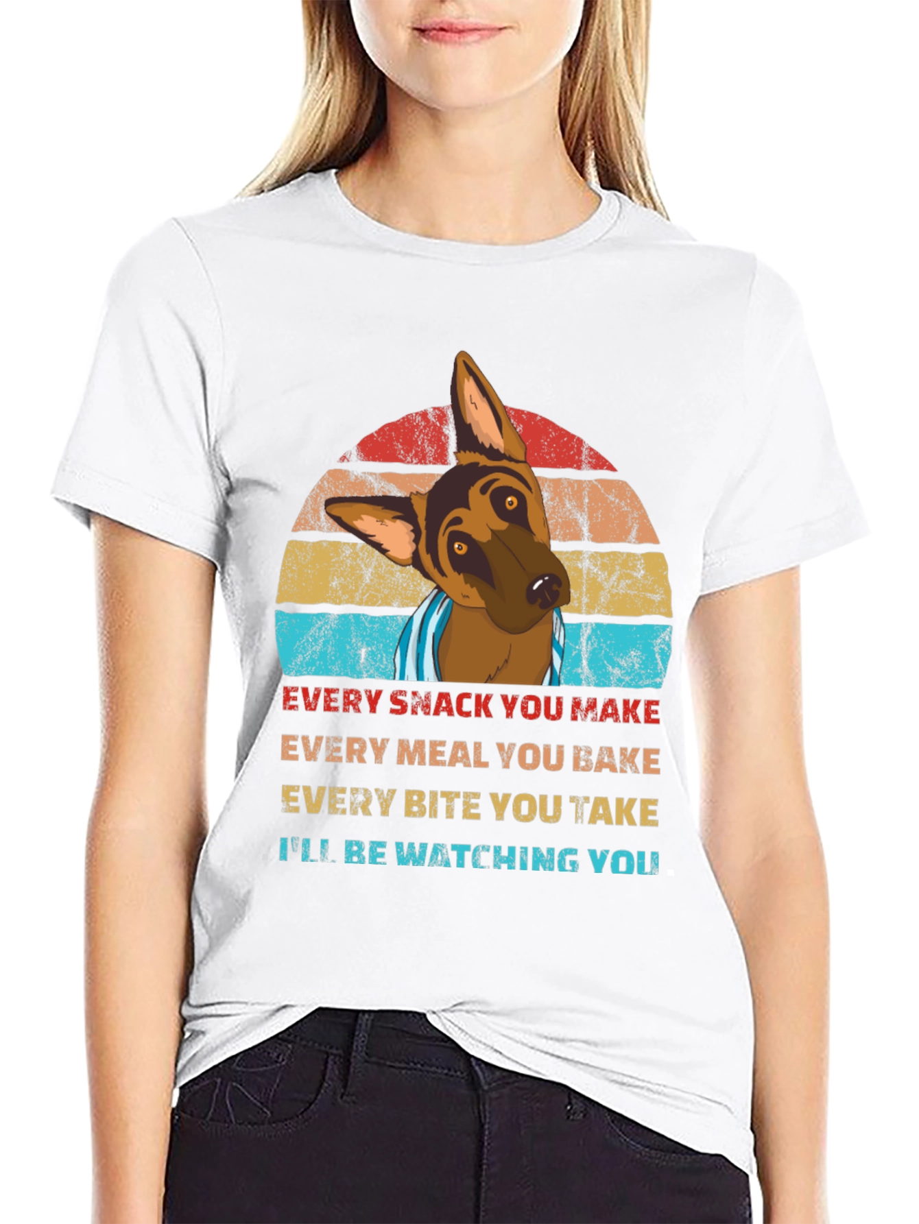 Dog Watching You T-Shirt - Funny Pet Lover Tee