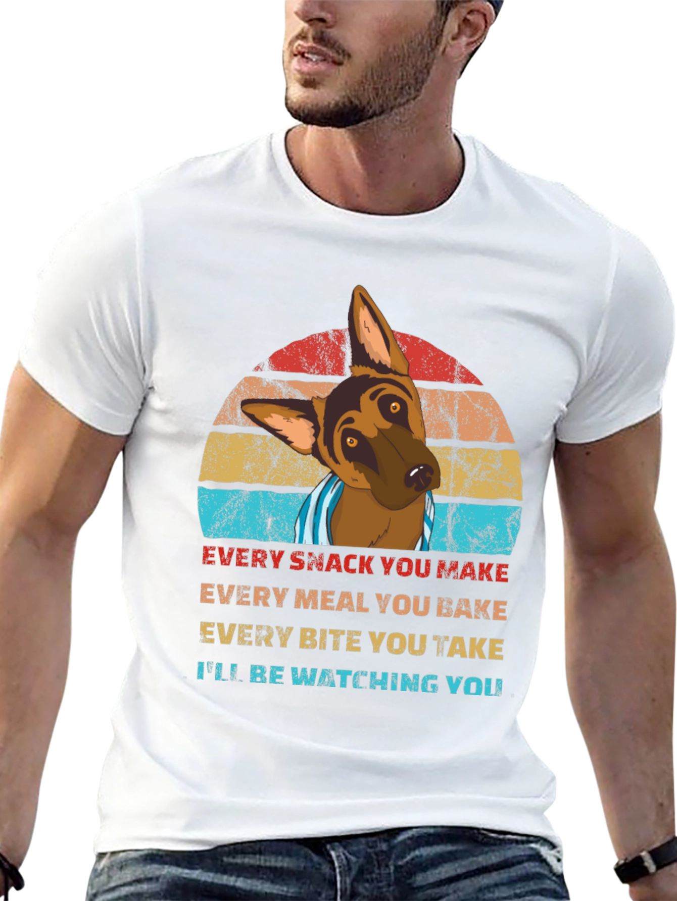 Dog Watching You T-Shirt - Funny Pet Lover Tee