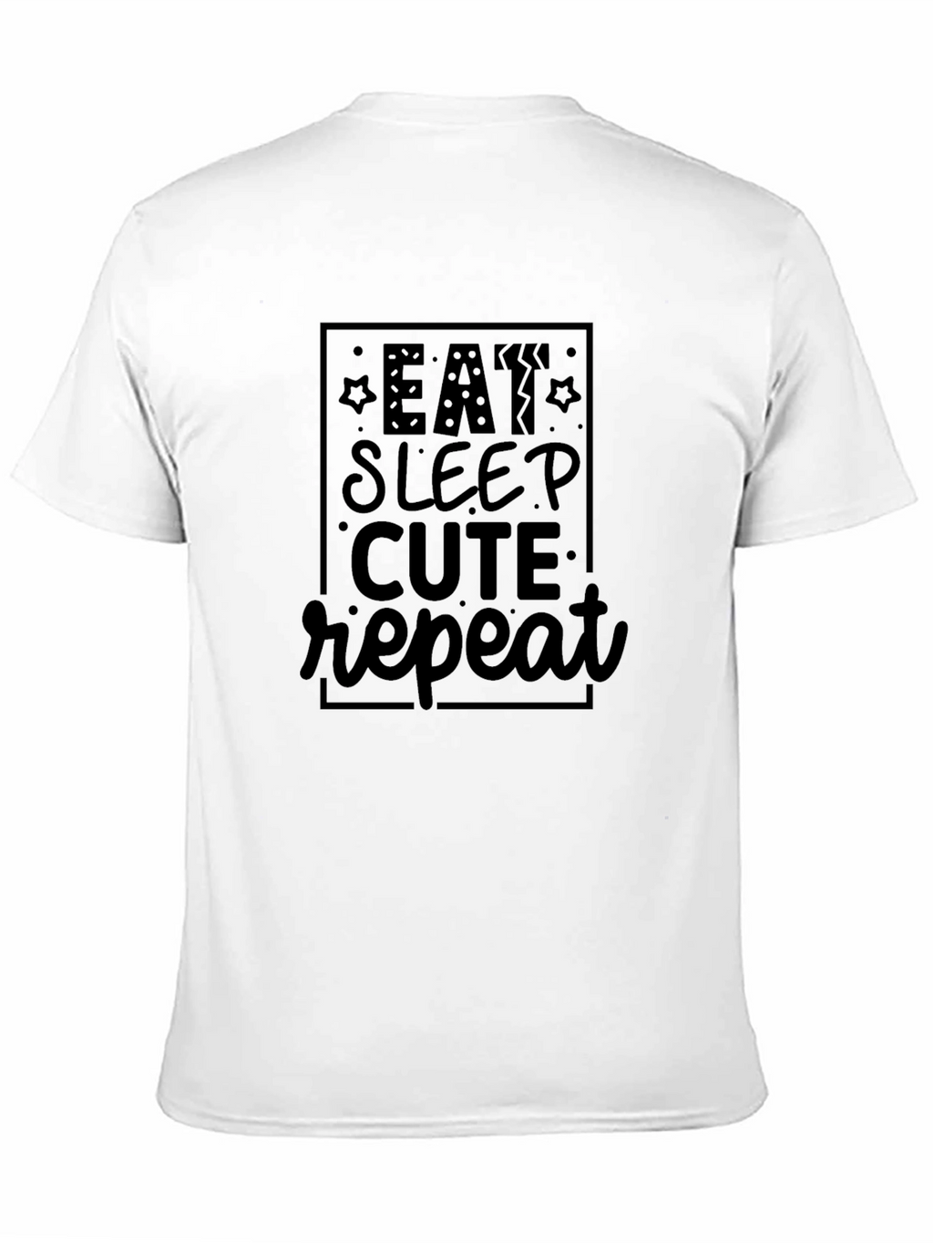 Eat Sleep Cute Repeat Black T-Shirt