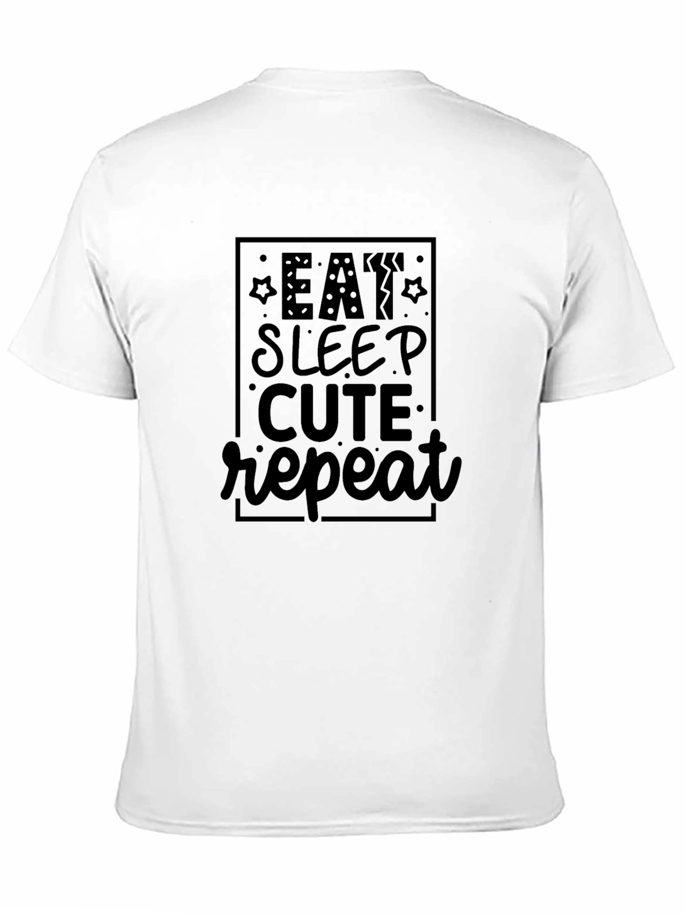 Eat Sleep Cute Repeat Black T-Shirt
