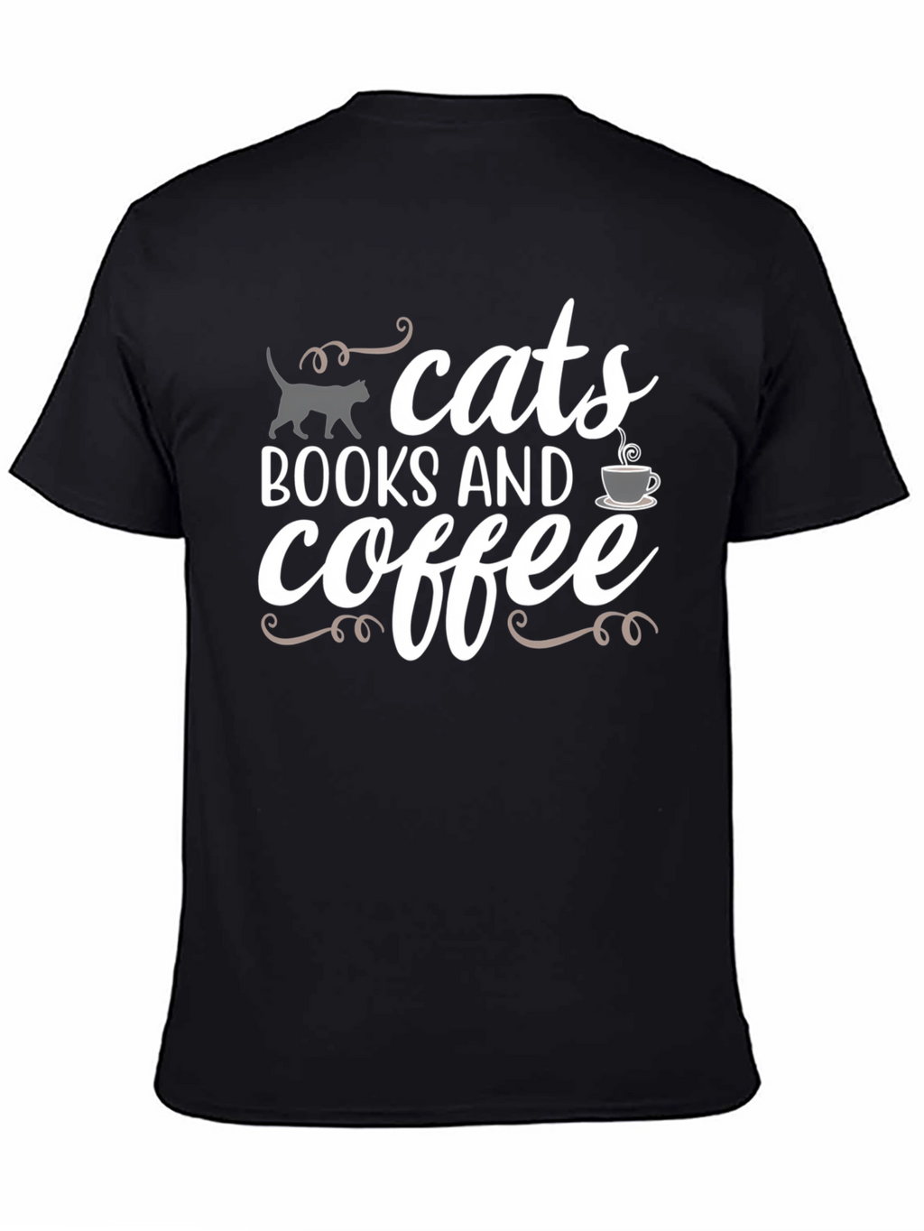 Cats Books Coffee T-Shirt - Unisex