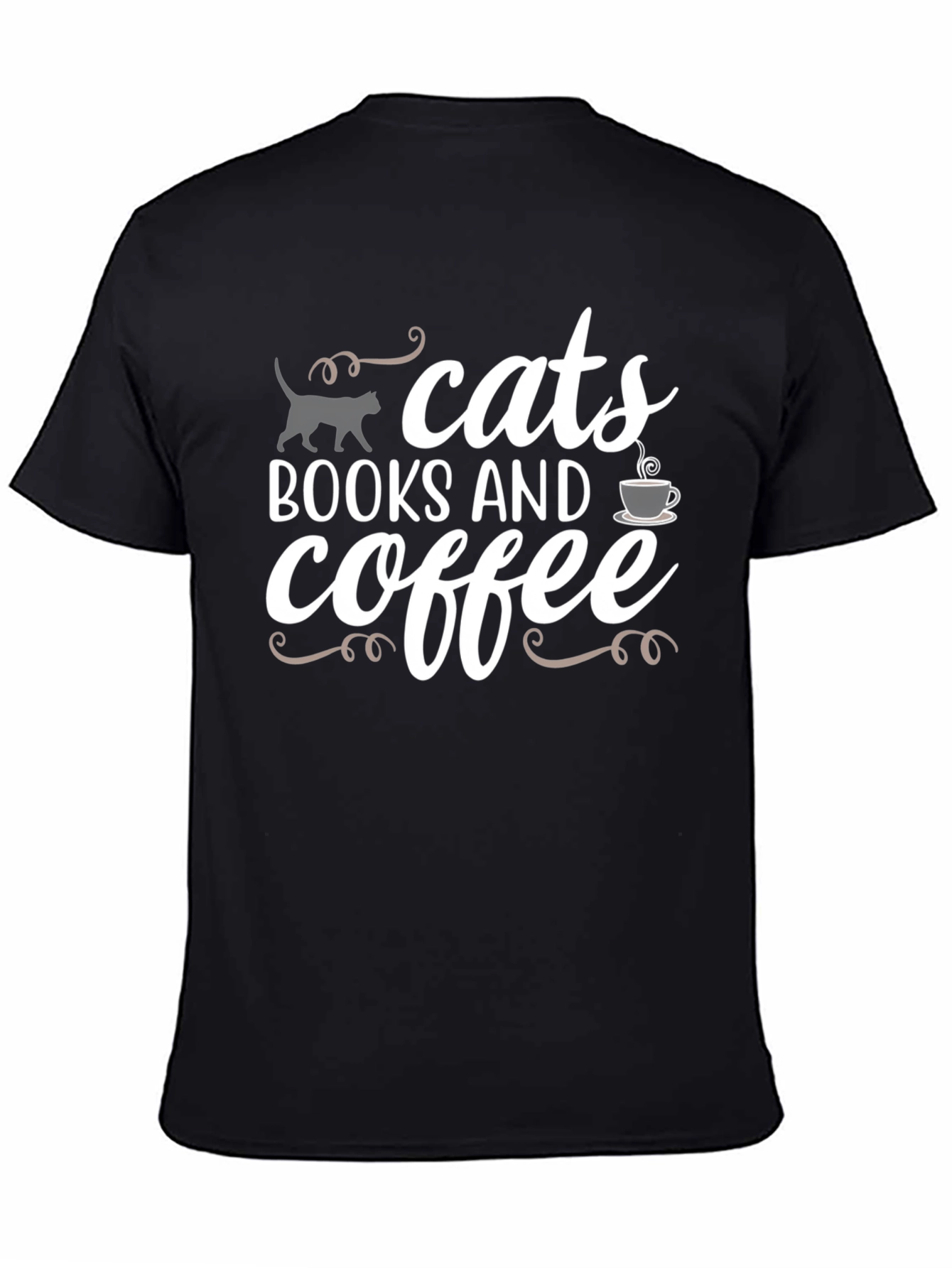 Cats Books Coffee T-Shirt - Unisex