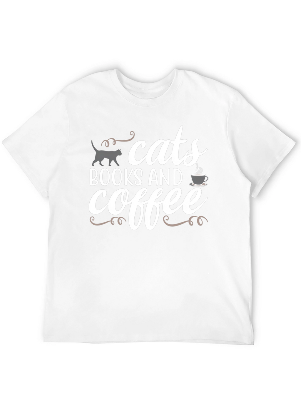Cats Books Coffee T-Shirt - Unisex