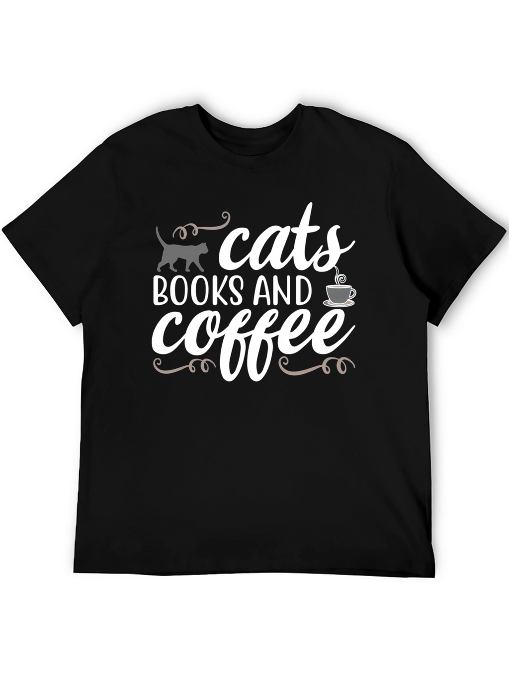 Cats Books Coffee T-Shirt - Unisex