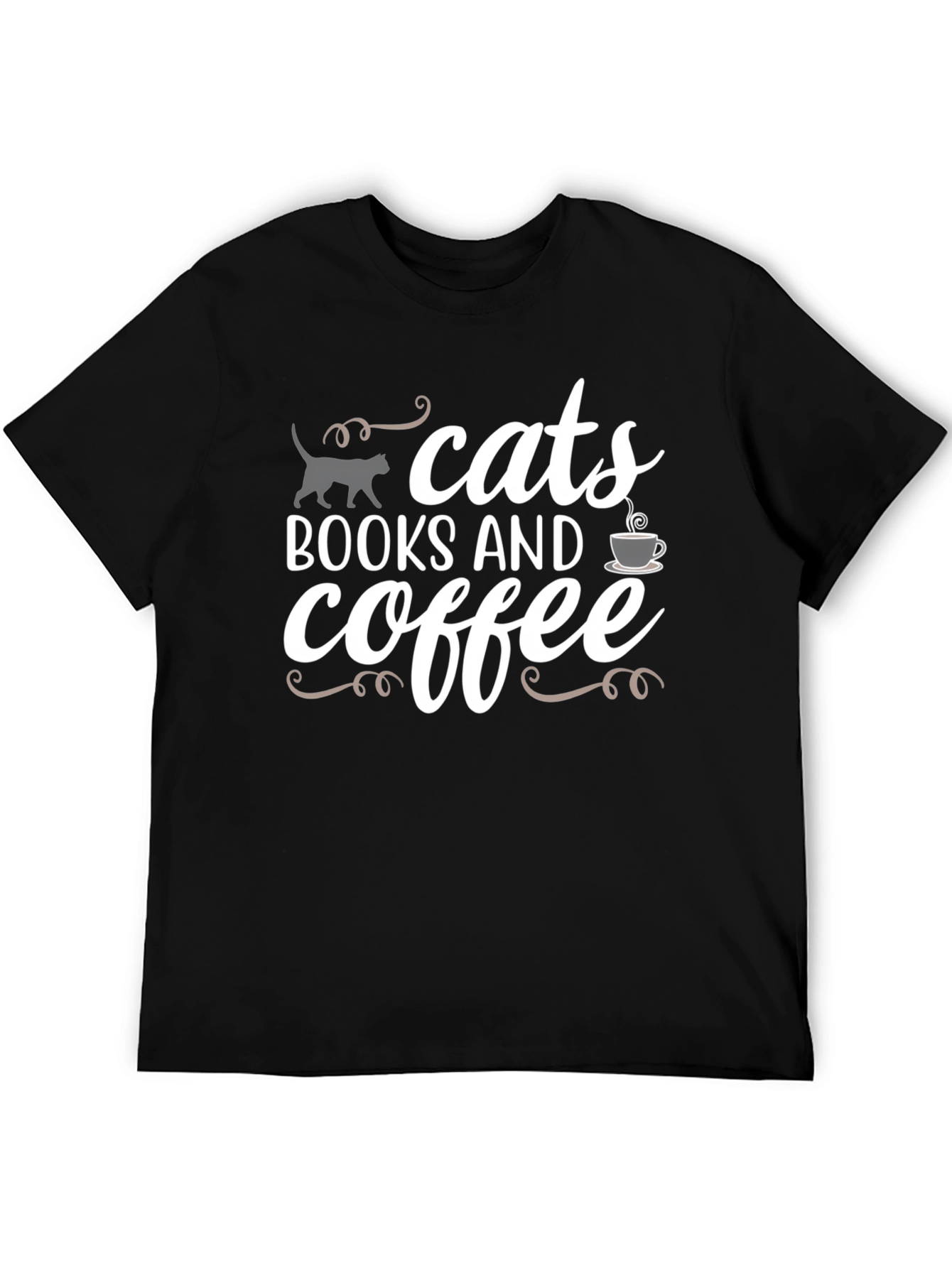Cats Books Coffee T-Shirt - Unisex