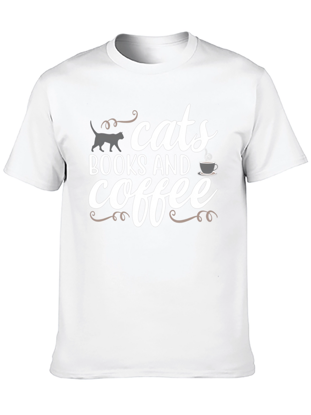 Cats Books Coffee T-Shirt - Unisex