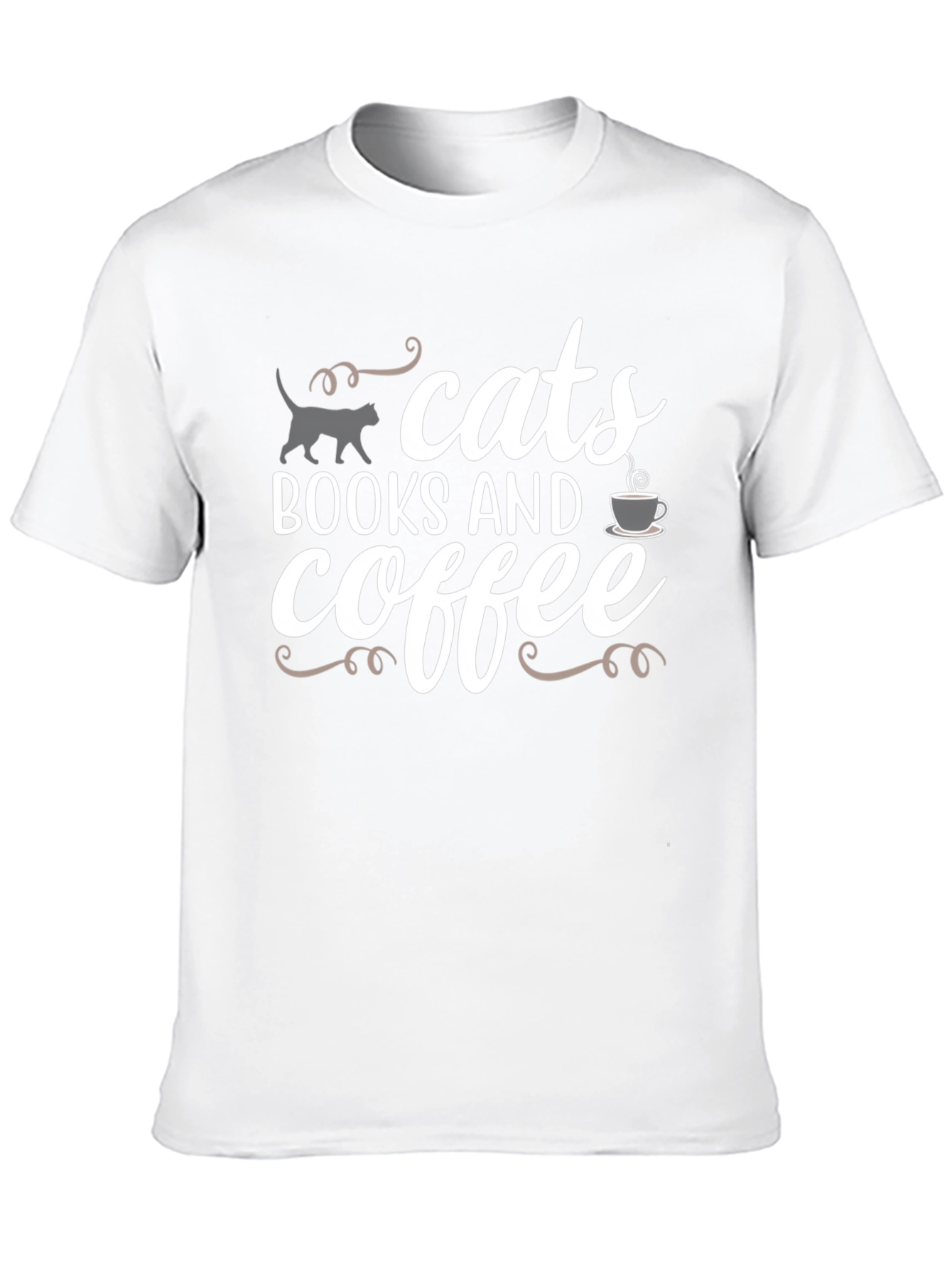 Cats Books Coffee T-Shirt - Unisex