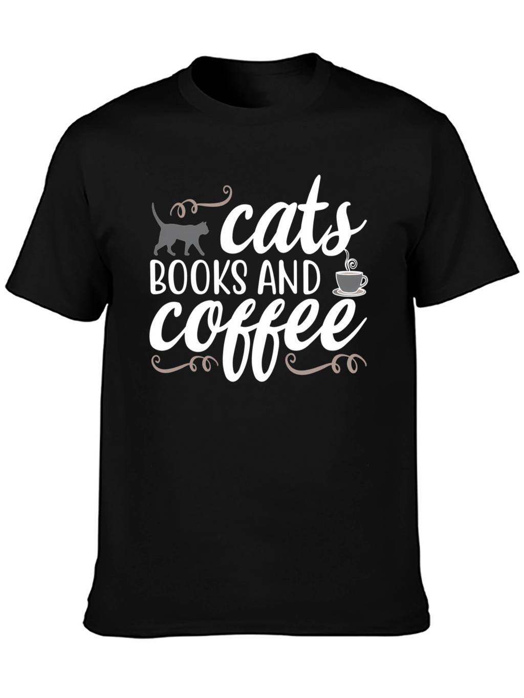 Cats Books Coffee T-Shirt - Unisex